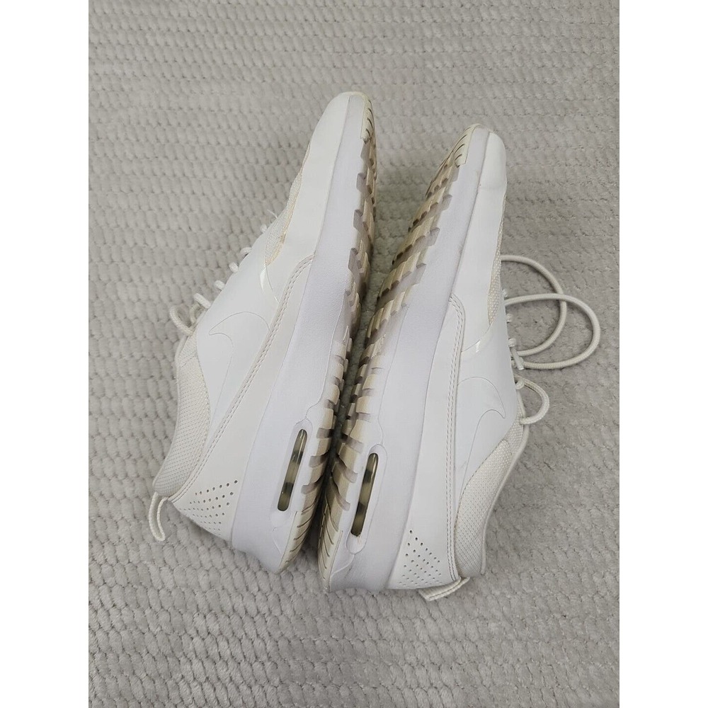 Nike Air Max Thea Womens 9 Sneakers Shoes Triple White 599409 115 - Picture 6 of 10